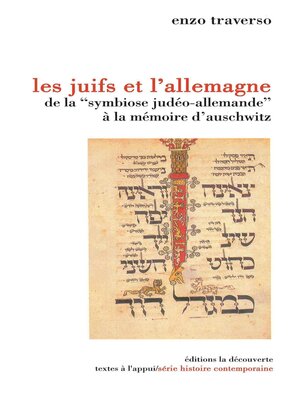 cover image of Les Juifs et l'Allemagne